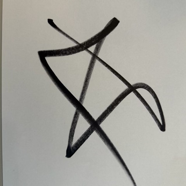 A rapid, energetic neurographic release scribble