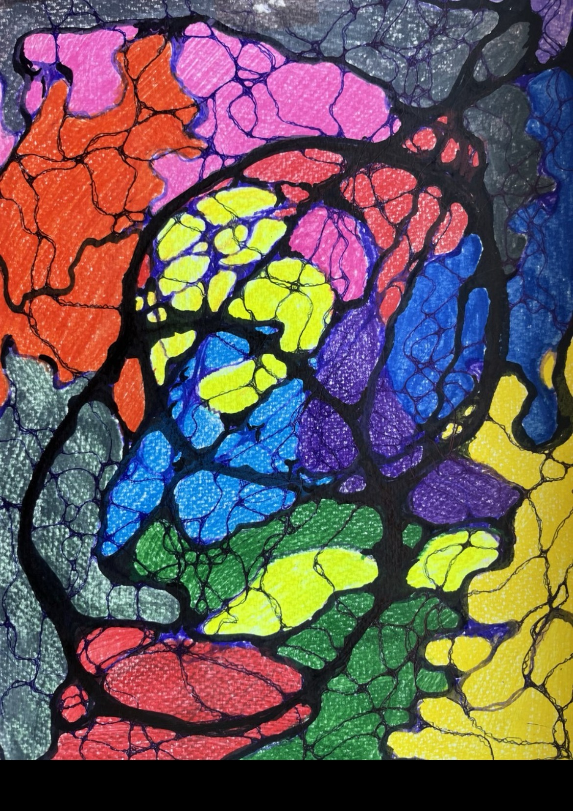 NeuroGraphica artwork by Tanya Onishchenko — bold stained-glass color