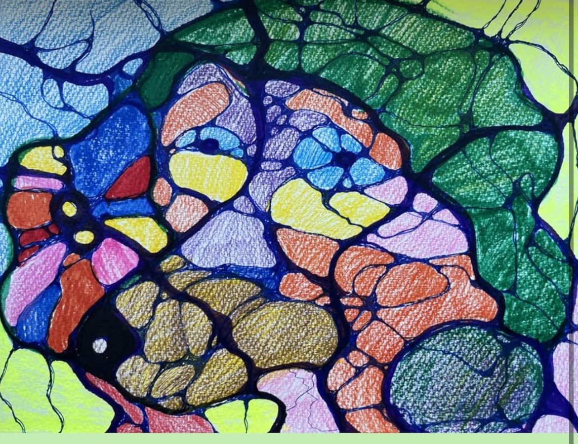 NeuroGraphica artwork by Tanya Onishchenko — an intricate cellular mandala